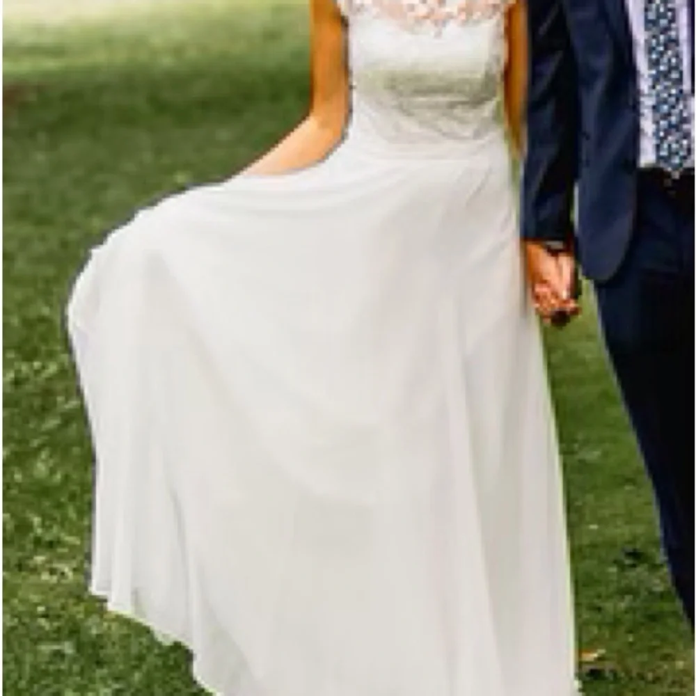 Mon Cheri Stylish, Modest and Elegant Ivory/Nude Wedding Dress - Picture 7 of 8